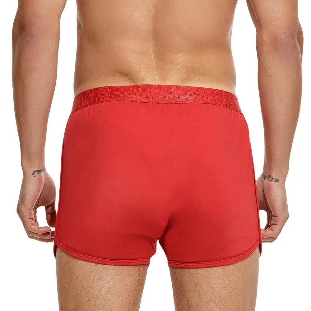 SEOBEAN Cotton Men's Boxer Shorts Loungewear Underwear Loose Fit Underpants Sleepwear Shorts Boxers for Men