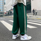 Trousers Hip-hop Wide Leg Sweatpants For Men Summer Stylish Training Cotton Loose Elastic Y2k Casual Baggy Male Sweat Pants L