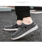Men Shoes Casual Canvas Loafers Shoes Light Breathable Flats Leisure Male Vulcanized Shoes Walking Sneakers Plus Size 39-46