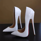 Customize 16CM Extreme High Heels Black Patent Pointed toe Unisex Design Man Slip on Show Pumps Pole Dancing Crossdress Shoes