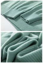 Autumn and winter new 100% pure wool men's semi-turtle neck loose knit solid color Joker casual knit bottoming shirt.