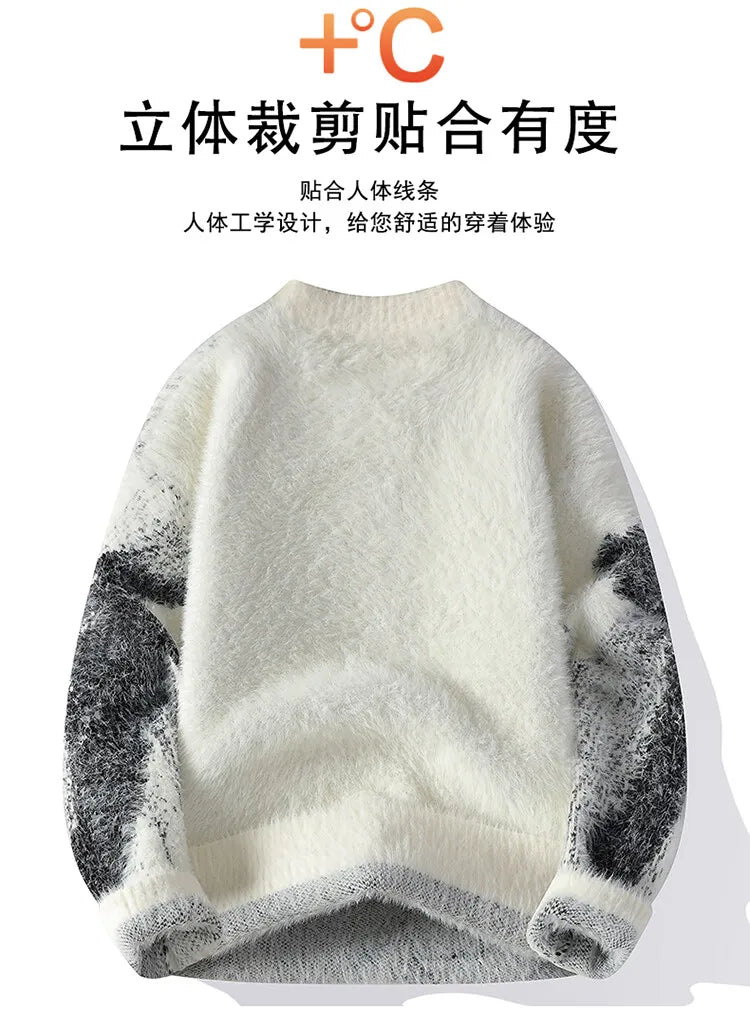 2024 Winter Sweaters for male men thick O-neck sweater men Student youth sweaters autumn Men's wool Casual Knitwear Pullover