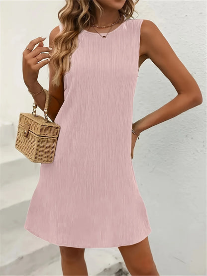 Women's Summer Sleeveless A Line Dress Vibrant Tank Beach Dress for Summer Casual Vacation Outfit Breathable A-Line dress Tees