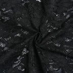 JULISSA MO Sexy Deep V-neck Sheer Lace Women T-shirt Black Short Sleeve Floral T-shirt Summer Skinny Casual Vacation Streetwear