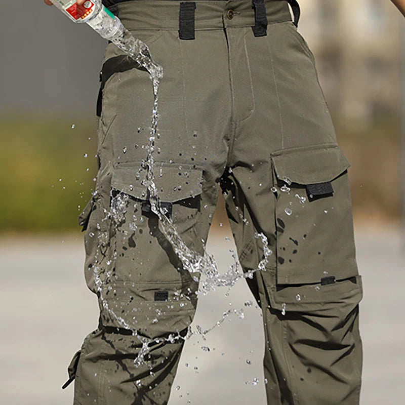 New Multi-pocket Cargo Pants Men Waterproof Work Tactical Trousers Spring Autumn Wear-Resistant Outdoor Hunting Training Pant