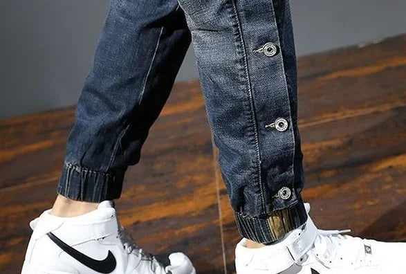 Elastic Man Cowboy Pants Stretch Y2k Vintage Designer Trousers 90s Streetwear Stacked Wide Leg Soft Denim Original Jeans for Men