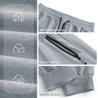 Spring/Autumn High-Quality Men's Sport Pants with Drawstring Cuffs and Zippered Pockets - Solid Color Elasticated Casual Pants