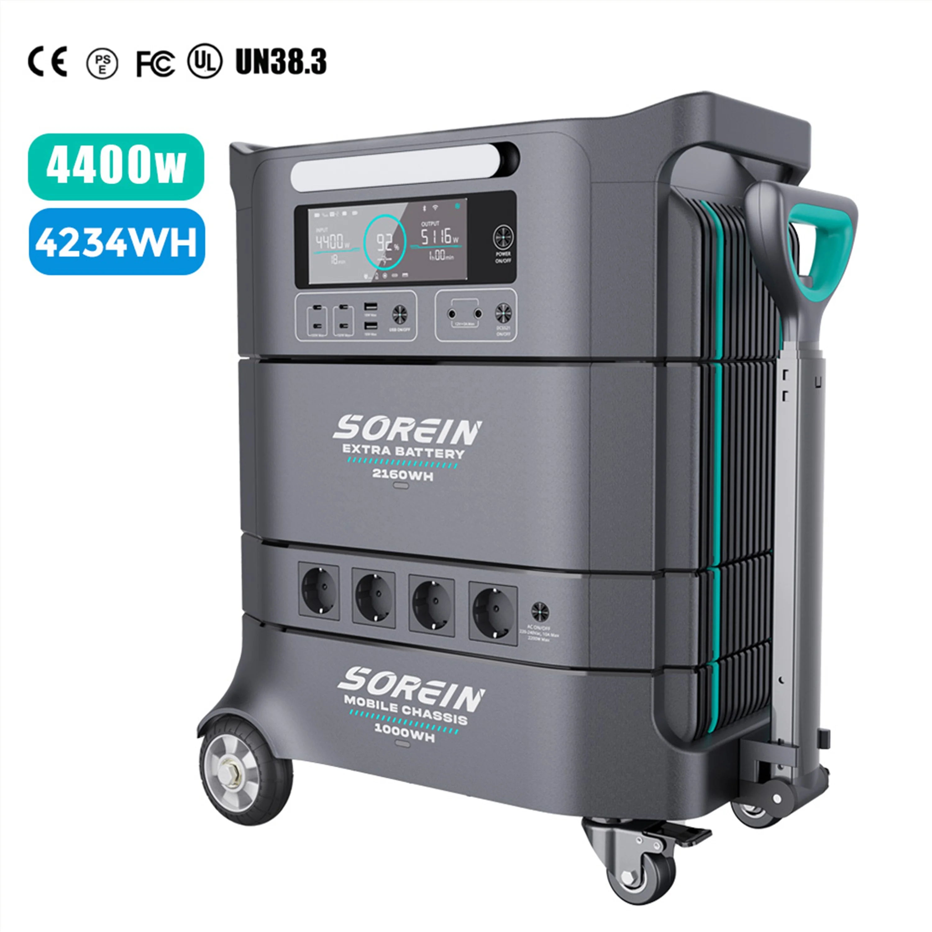 Portable Power Station With Lifepo4 Battery Large Capacity Solar Generator For Home Backup Outdoor Camping And Emergency Use