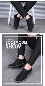 Summer Mens Dress Shoes Suede Man Oxford Shoes Large Sizes Flats Classic Men Sneakers Comfortable 2025 New Zapatillas De Deporte