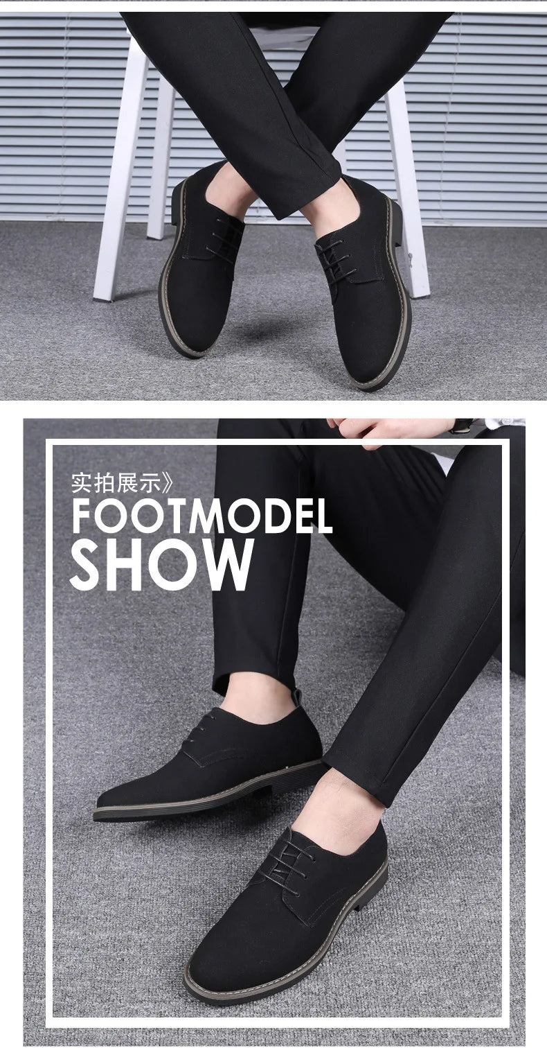 Summer Mens Dress Shoes Suede Man Oxford Shoes Large Sizes Flats Classic Men Sneakers Comfortable 2025 New Zapatillas De Deporte