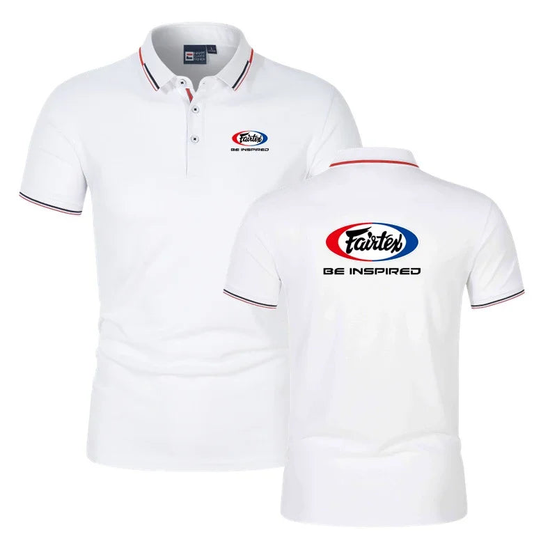 Fairtex Men'S Solid Short Sleeve Polo Shirt For Kickboxing Muay Thai Summer Business Casual Youth Popular T-Shirt
