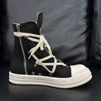 Ro Classic Design Black Canvas Boot High Top Shoe Men Casual Shoes Luxury Zipper Women Sneaker s Ankle Boots Sneakers