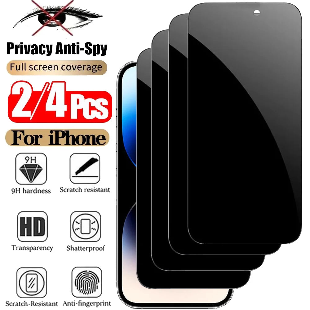 2~4PCS Screen Protector For iPhone 17 16 Pro Max Tempered Glass For iPhone 17e 16e 15 14 13 12 11 Pro Max Phone Film iPhone 17