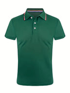 2025 Hot Sale Men's Summer Casual Breathable Comfortable Polo Shirt Men's Solid Color High Quality Short Sleeve T-Shirt