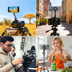 For MagSafe Phone Tripod Holder Mount Aluminum Magnetic Mount Adapter with 1/4” Screw Cold Shoe for iPhone 17 16 15 14 13