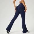 TRY TO BN Yoga Pants Pocket Back Flare Leggings Sports Fitness High Waisted Scrunch Leggings Workout Trousers Gym Woman Clothing