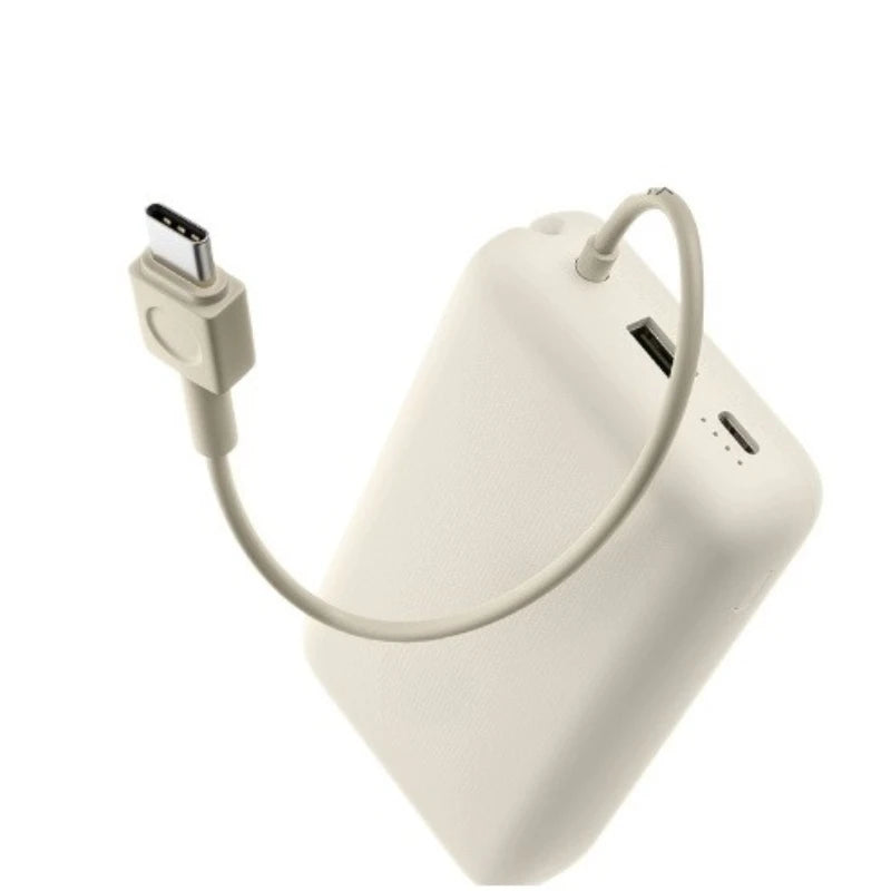 For IPhone 15 16 Pro Max XIAOMI 20000mAh Power Bank with Built-in USB-C Cable 3-Port Fast Charging Dual Input/Output