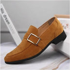 Mens Fashion Black Leather Shoes Autumn British Style Formal Business Footwear Low Top Commute Style Dress Shoes For Suits