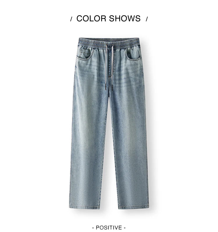 Semir Men Pants Denim American Vintage Loose Straight Leg Trendy Fashion Comfort Commute 2026 Summer Casual Style Top