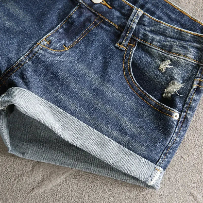 Low Waist Y2k Shorts Denim Slim Stretch Hip Sexy Super Short 2026 Summer Micro Mini Curled Booty Shorts