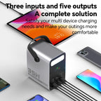 80000mAh Power Bank PD 35W Large Capacity QC 22.5W Fast Charge  Metal Portable Spare Auxiliary Battery With LCD Powerbanks Pack