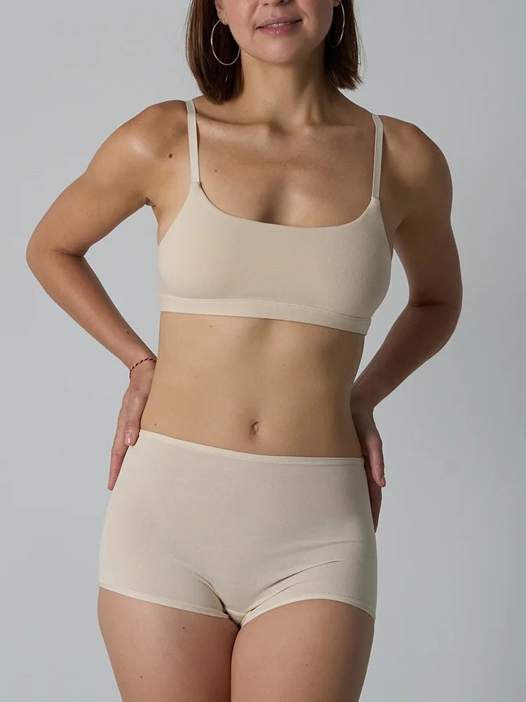 Cotton Bralette Seamless Breathable Underwears Lingerie Sets for Women's Fitness Sports Bras Panties Ladies No Bra Pad Intimate