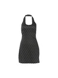 Nibber Low-Neck Sexy Backless Mini Dress Woman Summer Trend Polka Dot Print Halter Skinny Stretch Street Y2K Style Mini Bodycon