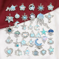 10pcs Mix Gothic Charms Pendants Crystal Glass Heart Dangle Charms Hang Ornament for DIY Keychain Necklace Jewelry Making