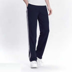 2024 Spring Summer Men's Casual Sweatpants Men Basic Trousers Tracksuit Side Stripe Slim Breathable Sportswear Track Pants