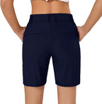 Women's Hiking Cargo Shorts Quick Dry Nylon Shorts Summer Travel Active Golf Shorts with 6 Pockets Water Resistant