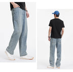 Semir Men Pants Denim American Vintage Loose Straight Leg Trendy Fashion Comfort Commute 2026 Summer Casual Style Top