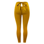 Womens Butt Lift High Waisted Yoga Pants Tummy Control Bow-Knot Tie Workout Leggings Sport Tights Running Leggings