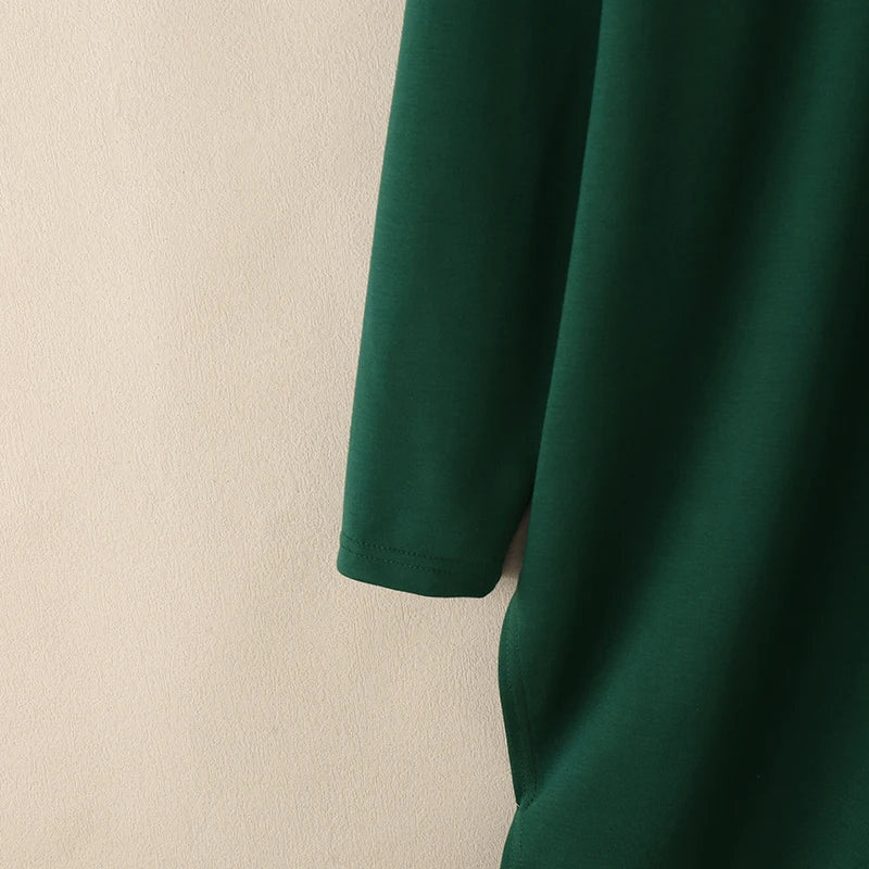 2026 ZANZEA Muslim Hijab Blouse Women Spring Long Tops Turkey Abaya Fashion O Neck Long Sleeve Knitted Shirt IsIamic Clothing