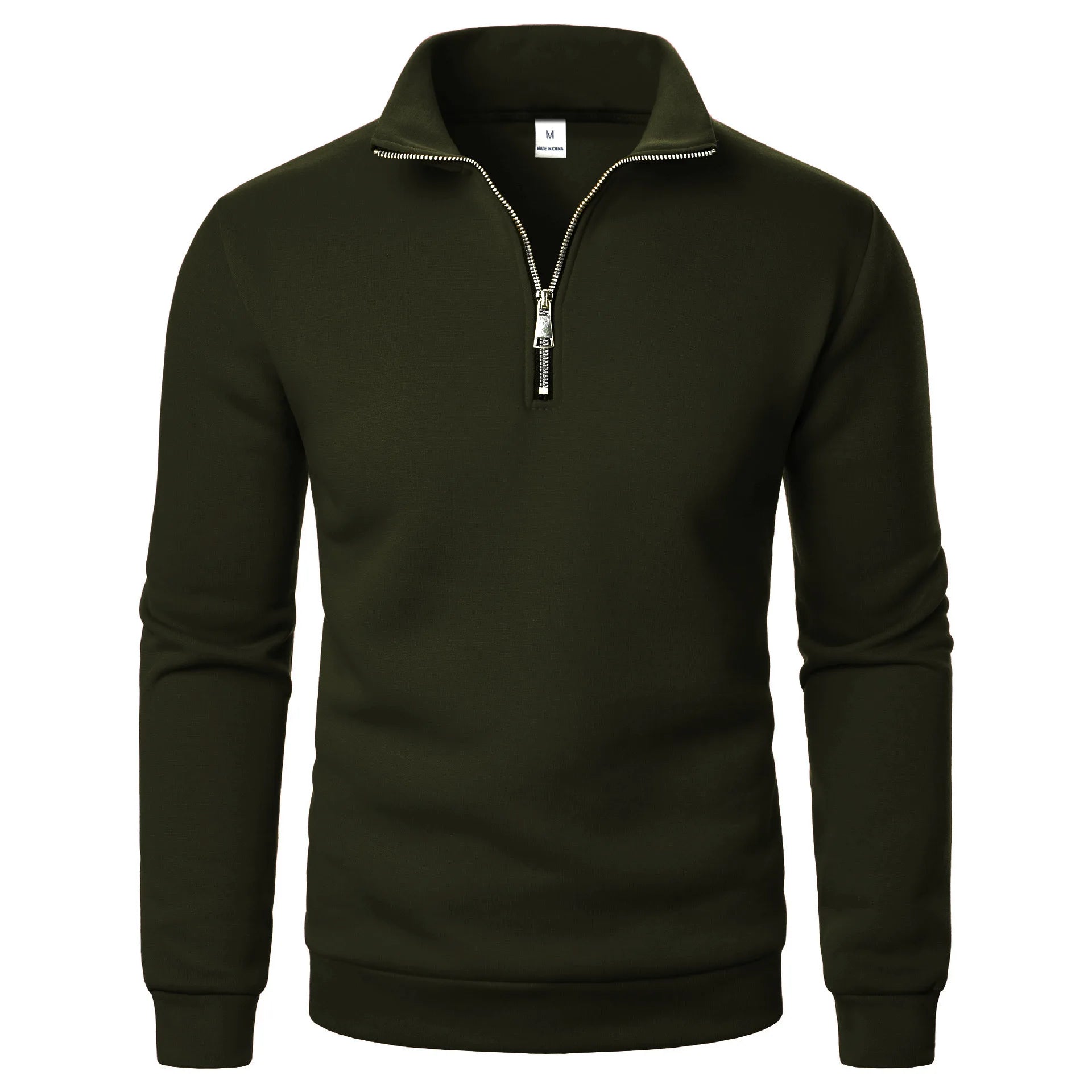 2026 Autumn Men's Zipper Pullover Turtlenecks Warm Sweaters Solid Color Long Sleeved Fashion Male Casual Daily Sweatshirt Top
