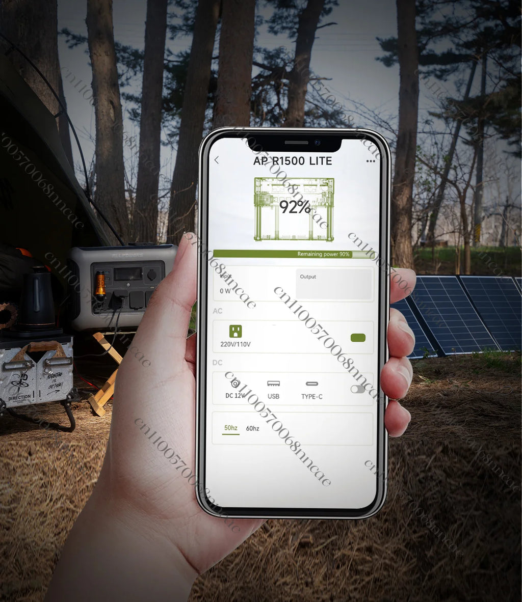 LiFePO4 Portable Power Station 1440Wh 1500W, 10-Year Lifespan Solar Generator w/ Pure Sine Wave AC for Home Backup RV Camping