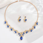 3pcs New Fashion Necklace Sets for Women Waterdrop Collar Choker Necklace Earring Jewelry Set for Prom Birthday Bridal Wedding