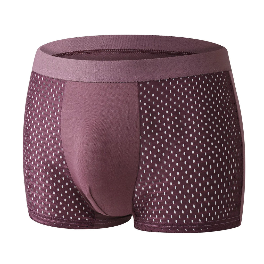 4PcsLot Men's Ice Silk Pantie Underpant Shorts Breathable Underwear Men's Panties Antibacterial Ultrathin Shorts Plus Size L-5XL