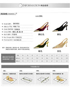 Elegant Women Green High Heel Velvet Pumps Wedding Party Slingback Sandals Metal Pointed Toe Hollow Buckle Wine Red Shoes