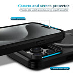 Wefor for iPhone 15/14/13/12/11 Pro Max 15 Plus Case with Camera Control Cover and Adjustable Kickstand,Compatible with Magnetic