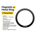 Essager 2PCS Magnetic Metal Ring 0.3mm Universal Sticker for iPhone 15 14 Pro MagSafe Magnet for Samsung Wireless Charging Plate