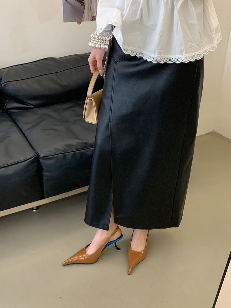 Women's Designer Heels Patent Leather Pointed Toe Sculptural Thin High Heels Sandals Pumps Runway Chic Luxury Party Dress Shoes