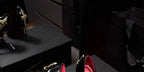 Red Bottom Metal Wand Sexy Sword Pointed Toe Thin Heel Evening Single High Heel Printed Bottom Comfortable Wear Ultra High Heels