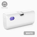 5000mAh Mini Power Bank Portable Fast Charging Type-C Lightning Dual Foldable Plug Charger for IPhone TECNO MI External Battery