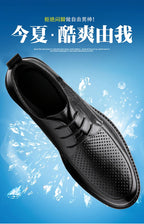 2026 Summer Hollow Out Breathable Deodorant Genuine Leather Business Dress Shoes British Style High-end Formal Shoes Hot Sale