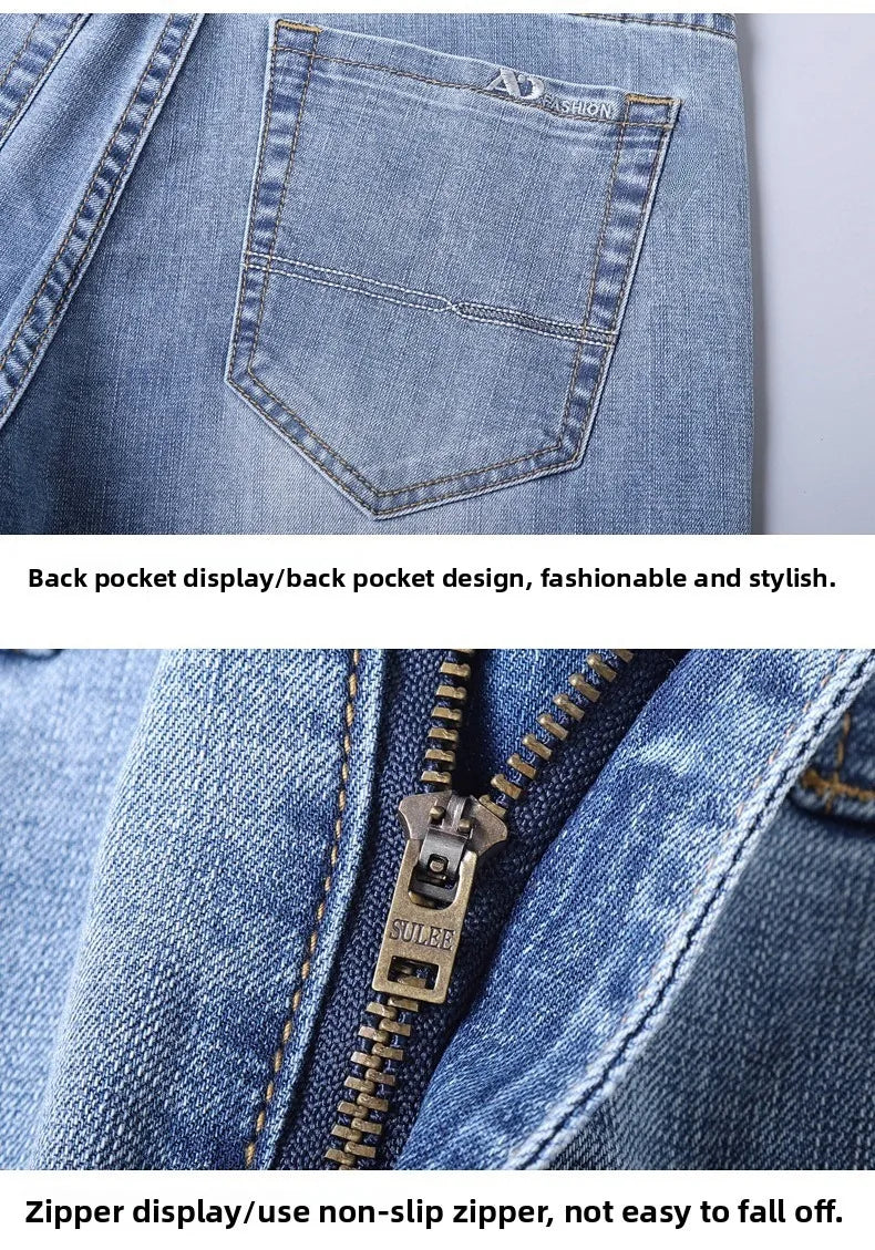 2026 Brand Best Price Comfort Straight Denim Pants Men's Jeans Business Casual Elastic Male High Quality Trousers
