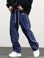 Men's Casual Sweatpants Solid Color Sports Pants Summer Autumn Lightweight Cargo Trousers High Street Loose Straight Trousers