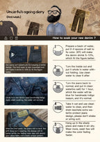 Maden Men's 14oz Raw Selvedge Denim Jeans Vintage Straight Fit Horsehide Leather Patch Paris Buckle Jeans for Autumn and Winter