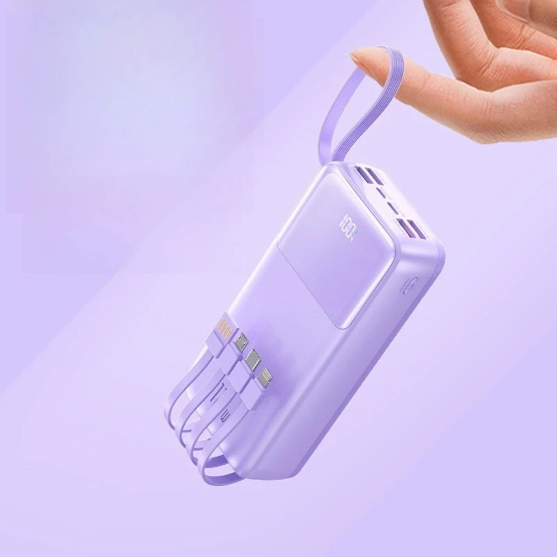 3C Certified 30000mAh 40000mAh 50000mAh 22.5W Power Bank with Digital Display USB-C Cable Portable Fast Charger Spare Powerbank