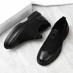 2026 New Men's Soft Leather Shoes Sandals Business British Style Groom Wedding Suit Perforated Breathable Anti-Slip