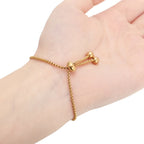 3pcs/lot 304 Stainless Steel Adjustable Slider Chains with Ball Ends for DIY Bracelet Pendants Jewelry Making Extender Chain
